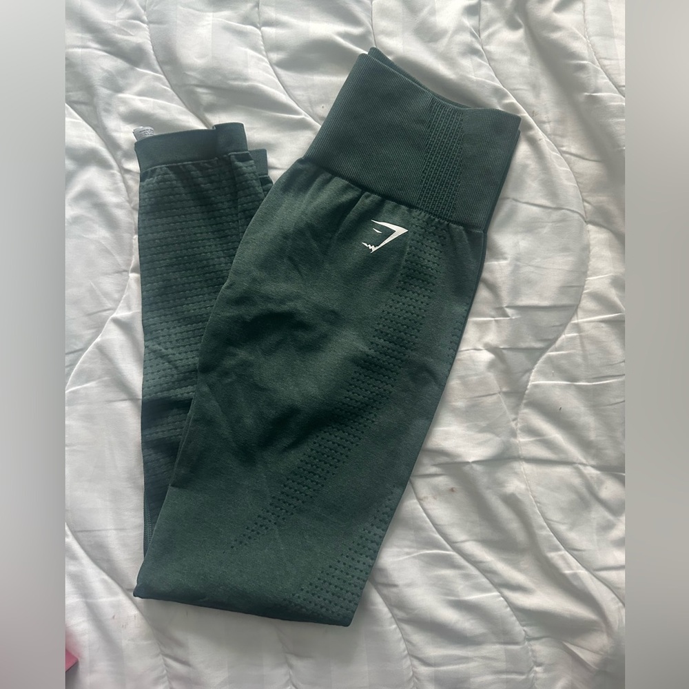 Army Green Gym Shark Workout Leggings